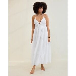 aerie | Dresses | Aerie Halter Maxi Linen Blend Sun Dress Womens Size Xs |  Poshmark